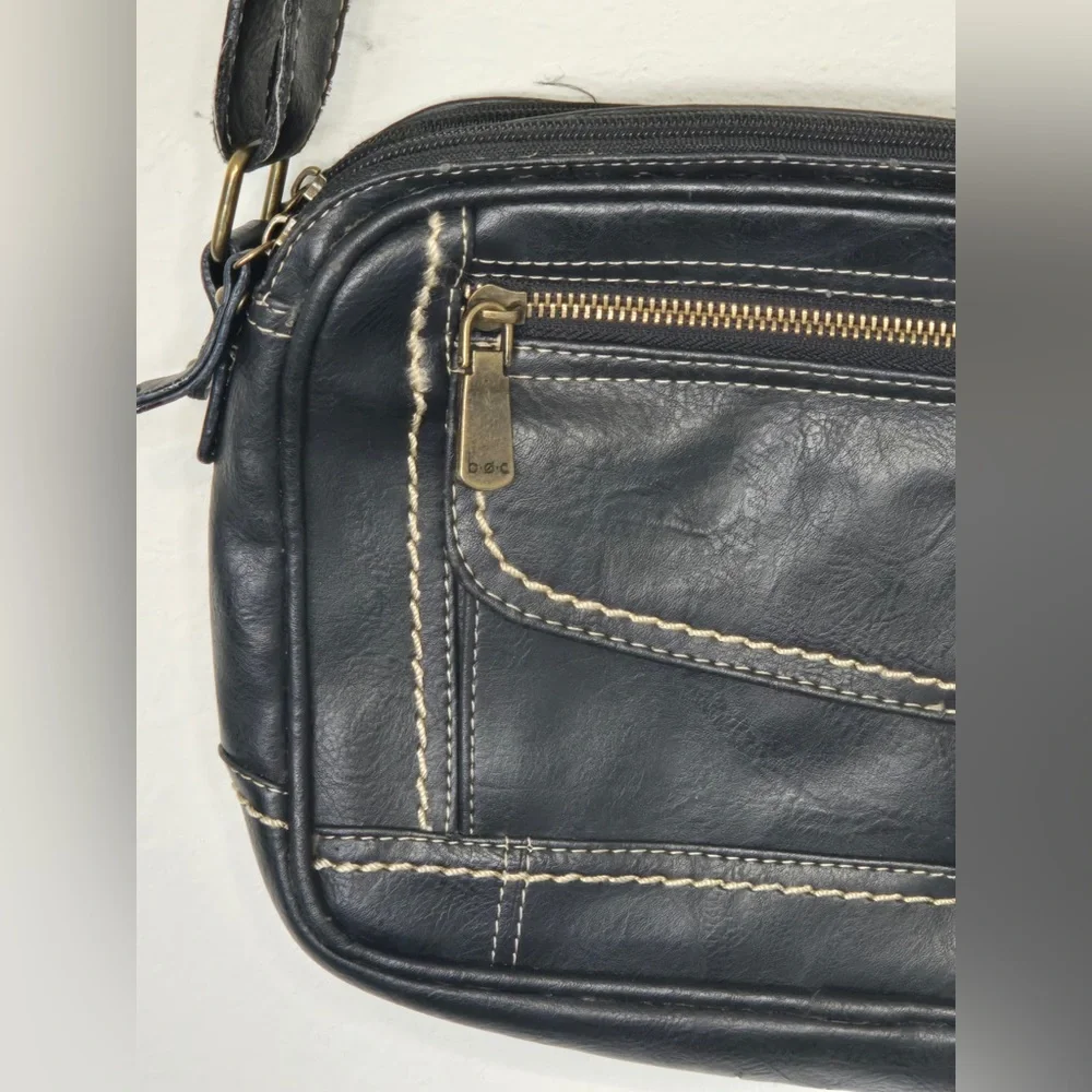 Black Leather Crossbody Bag